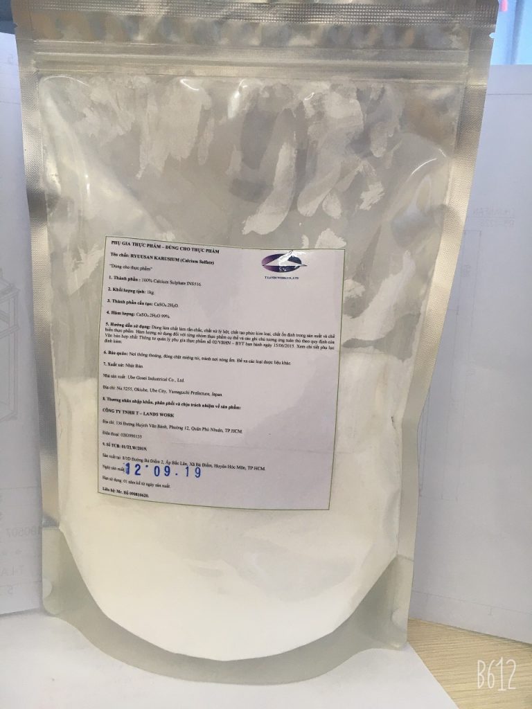 Calcium Sulfate túi 1kg nhập khẩu từ Nhật Bản