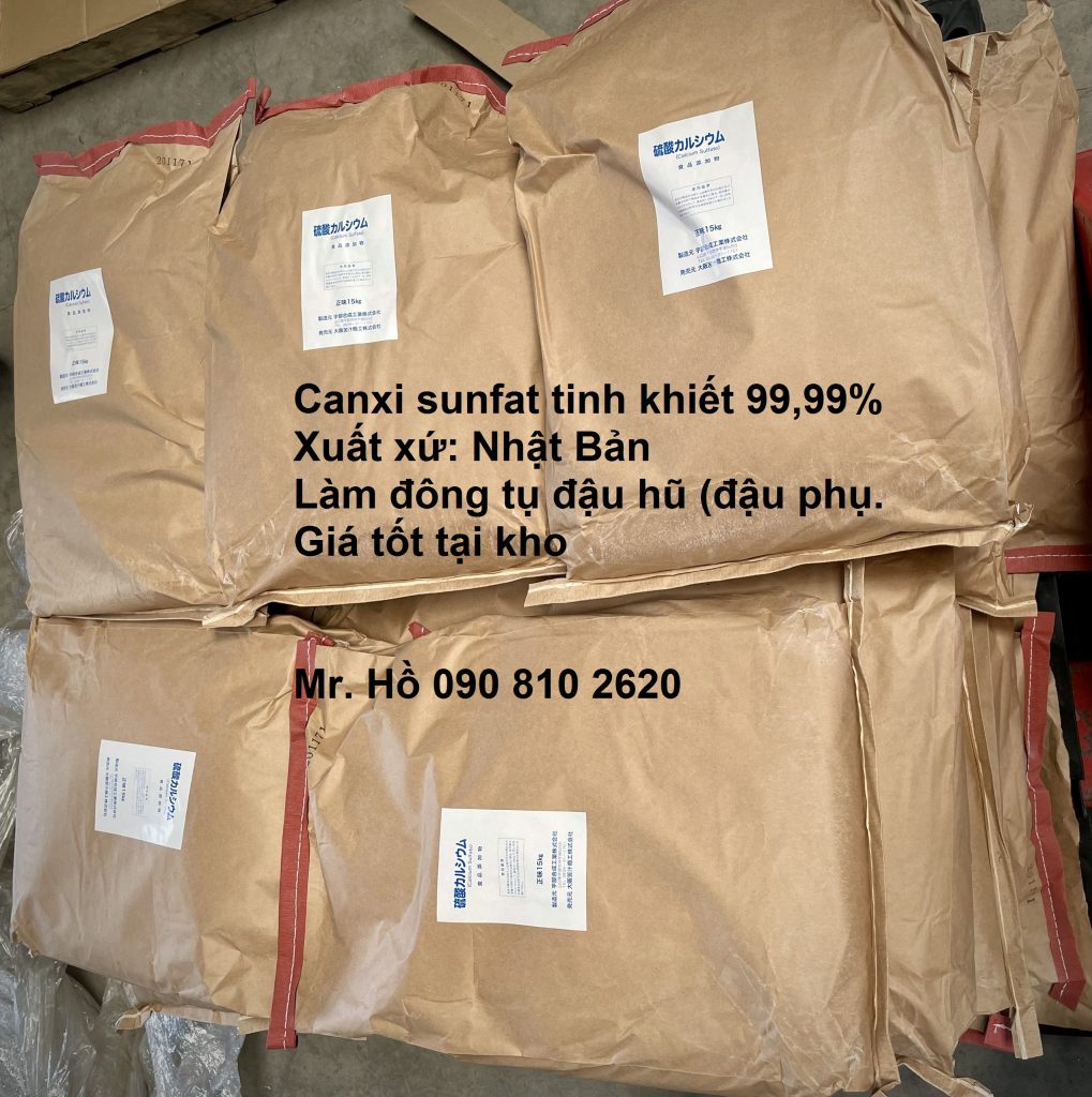 CANXI SUNFAT Nhật Bản CaSO4.2H2O - Hàng sẵn tại kho 8/3D ấp Bắc Lân, xã Bà Điểm, huyện Hóc Môn, TP Hồ Chí Minh