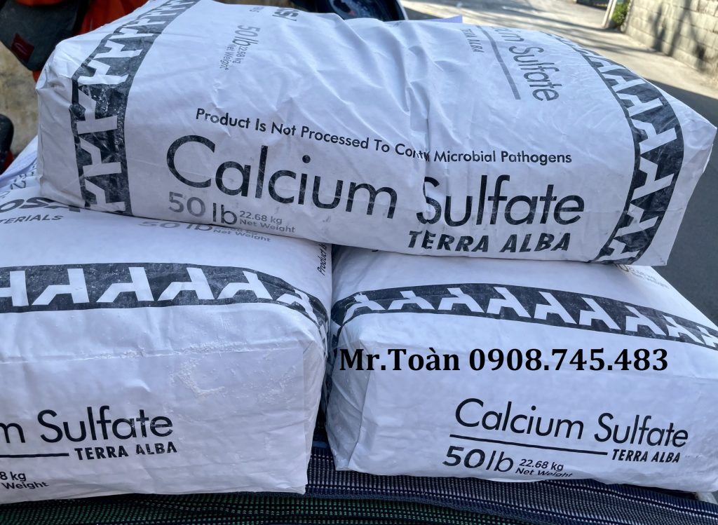 Calcium Sulfate Mỹ CaSO4 tinh khiết dùng trong thực phẩm